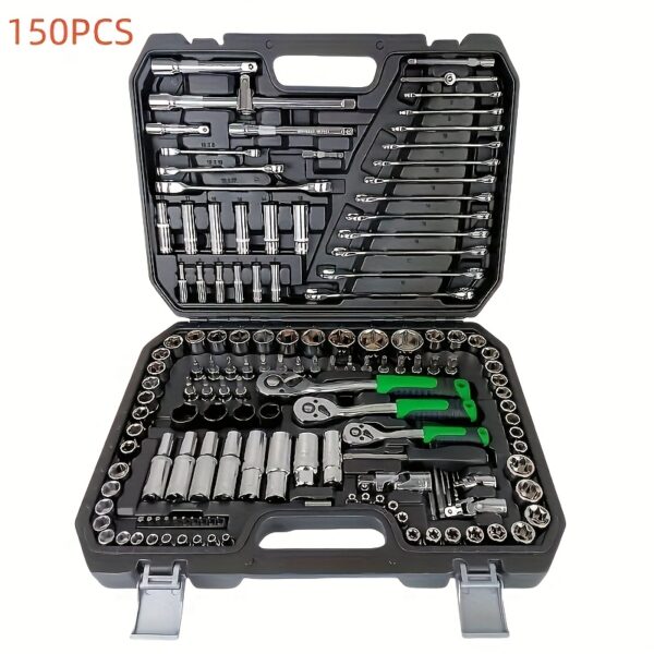 [Durable Torx Bit] Socket Wrench Set | 150pcs/46pcs | Chrome Vanadium Steel | Advanced Storage Case, No Assembly Required | Auto & Home Repair | Uncharged - Image 5