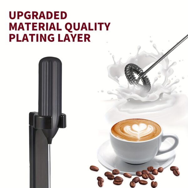 Lalayuan Electric Milk Frother, Mini Milk Foamer, Battery OperatedNot Included Stainless Steel Drink Mixer, Handheld Electric Whisk For Coffee, Latte, Cappuccino, Chocolate, Matcha, Foam Maker, Electric Wireless Blender Mini Coffee Maker, Hand Mixer - Image 17