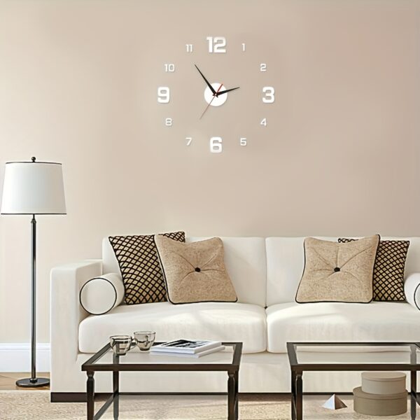 1pc NONZHU 3D Digital Wall Clock, Large Luminous LED Display, Silent Battery-Powered, Acrylic Material, Ideal for Living Room & Bedroom Decor, Christmas Photography Background Lighting Prop, Studio Photography Lighting, Background Decoration, Prop Lightin - Image 9