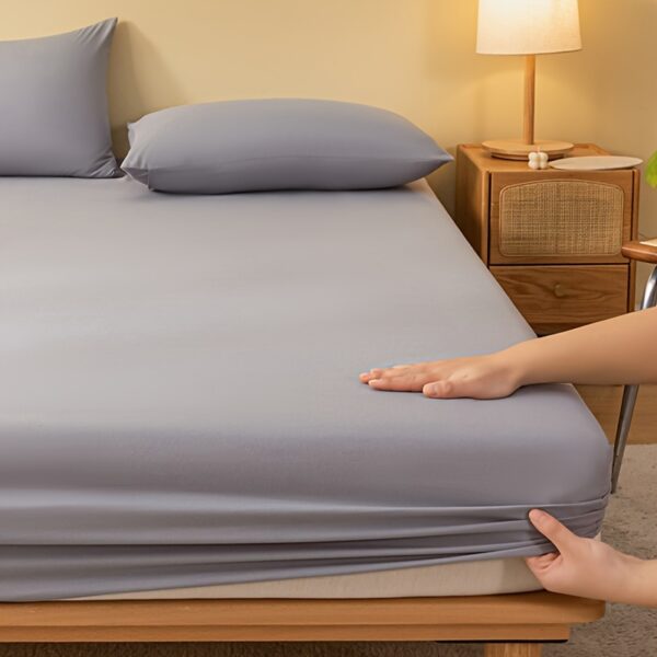 1pc Soft Fitted Sheet, Comfortable and Multifunctional Mattress Protector, Suitable for Bedroom, Guest Room, Apartment, School, Four Seasons Bedding - Image 10