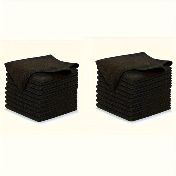 5/10/20/50pcs, Black Flat Cleaning Cloth Set Soft And Quick-Drying Absorbent - Image 7