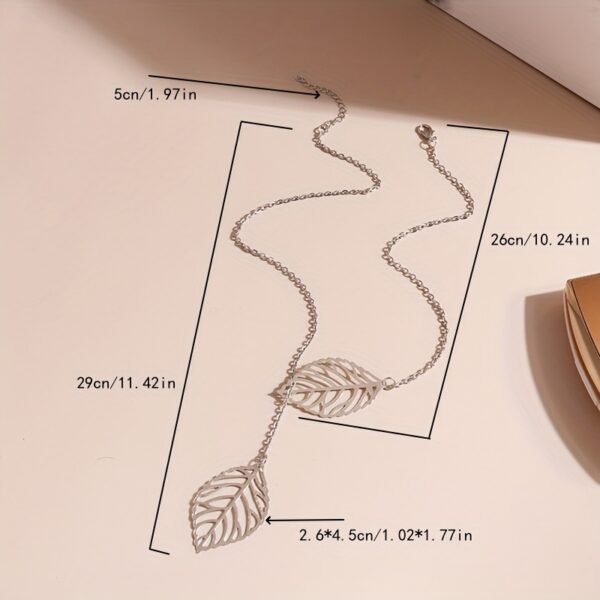 Monochrome Circle With Rod Y-Necklace Alloy Neck Jewelry Simple Style Clavicle Necklace For Women - Image 16