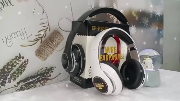 [Wireless Deep Bass Headphones] Foldable Wireless Headphones with Deep Bass, Lightweight Gaming Earbuds with Built-in Mic, 3.5mm Audio Cable Compatible, USB Type-C Charging, Non-Waterproof, Push Button Volume Control, for Travel & Work, Adult - No Charger - Image 17