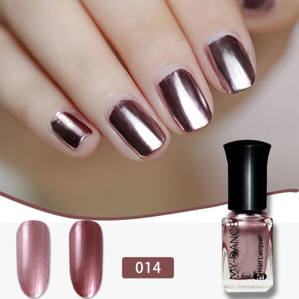 Quick-Dry Mirror Nail Polish for Women - Metallic Shine, Long-Lasting & Hypoallergenic, Lead-Free Formula - Image 5