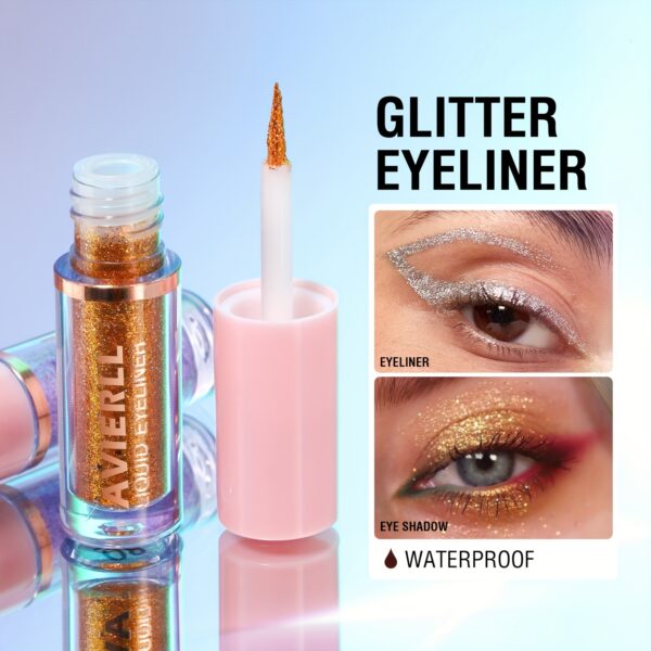 Glitter Liquid Eyeliner Pen, Long Lasting Shimmer Waterproof Colourful Eyeliner, Easy Coloring Smudge Proof Fast Drying Eye Makeup For Music Festival - Image 8