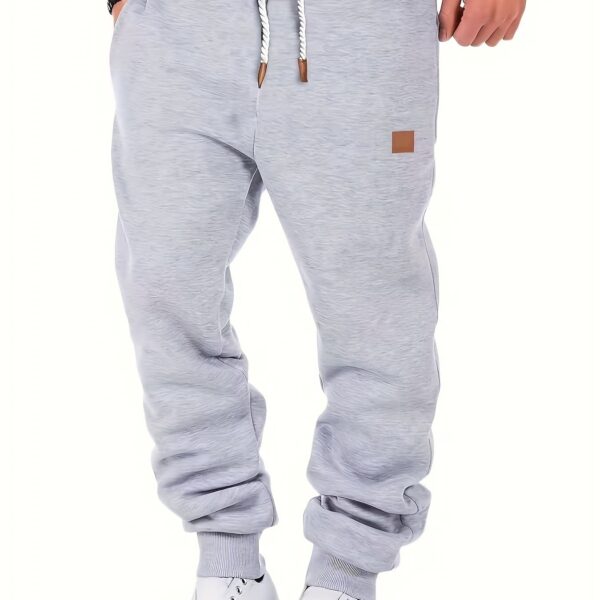 Men's Slim Fit Casual Trousers Drawstring Waist Sweatpants For Autumn And Winter - Image 19
