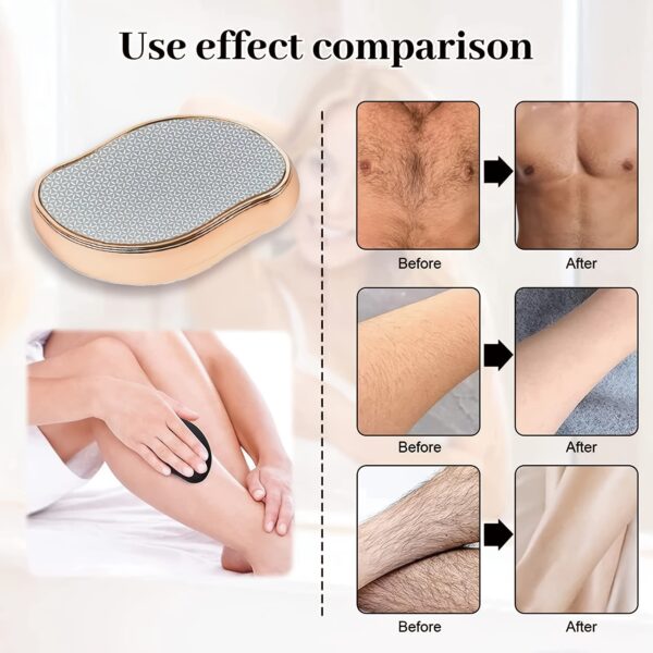 [Painless Hair Eraser] Painless Crystal Hair Eraser 1pc - Reusable & Waterproof Hair Removal Tool for Men & Women, Smooth Back, Arms, Legs - Image 4