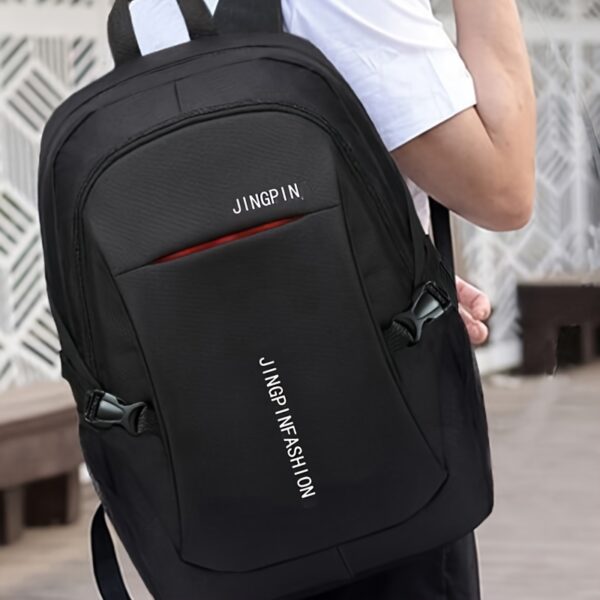 Men's Backpack, Trendy Large Capacity High School Junior High School Student Bag, Travel Bag Computer Bag (Zipper Direction Assorted Varieties) - Image 5