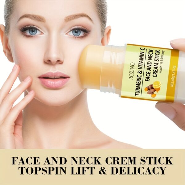 ROZINO Turmeric & Vitamin C Hydrating Face and Neck Cream Stick, 40g - Moisturizing, Lock-in Hydration for Smooth, Radiant Skin, Hypoallergenic, Suitable for All Skin Types - Image 10
