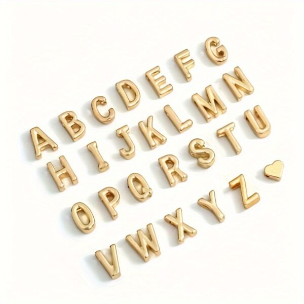 1 Necklace + 1 Bracelet Minimalist Style Jewelry Set Trendy Letter Design U Got An Alphabet To Choose Match Daily Outfits Party Accessories - Image 5