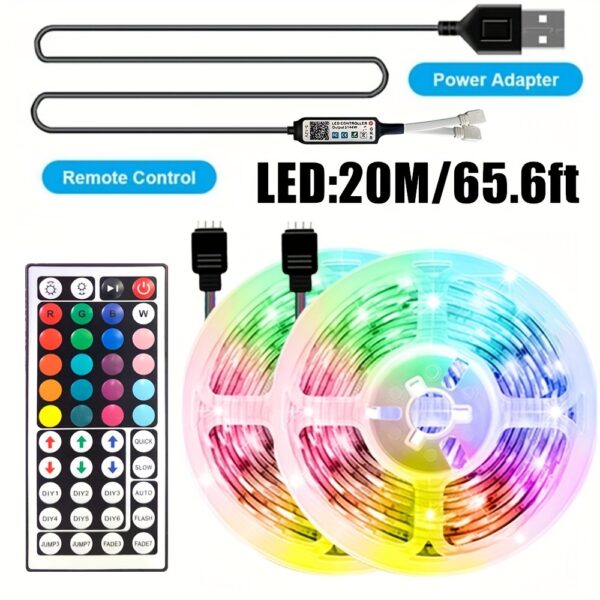 Wireless Infrared Remote Control RGB LED Strip Lights Flexible Ribbon Lamp Decor for Living Room Atmosphere Lighting Decoration String - Image 2