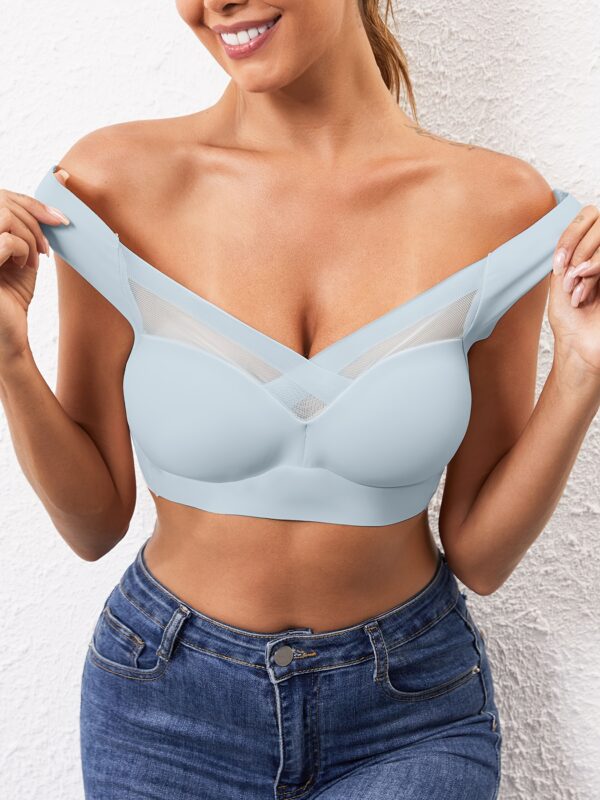 Women's Wireless Sports Bra with High Elasticity & Thin Molded Cups - No Underwire, Side Coverage, Push-Up Support for Yoga, Running, Gym - Soft Pink, Elegant Design, Machine Washable, Strapless Bra - Image 10