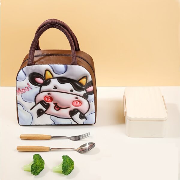 1pc Adorable 3D Pattern Girls Lunch Bag - Portable, Insulated & Retains Freshness - Perfect for School or Picnics - A Thoughtful Gift Idea - Image 15