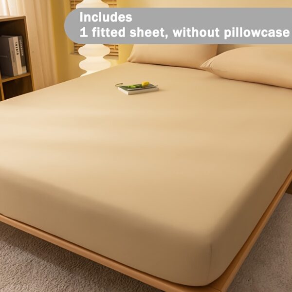 1pc Soft Fitted Sheet, Comfortable and Multifunctional Mattress Protector, Suitable for Bedroom, Guest Room, Apartment, School, Four Seasons Bedding - Image 11