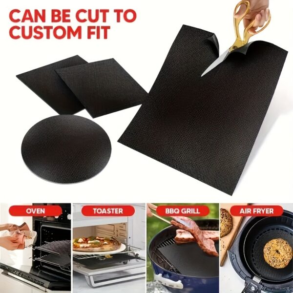 1/2pcs Non-Stick, Reusable Baking Mats - Perfect for Electric & Gas Ovens, Toasters, and Grills - Durable Kitchen Essentials for Outdoor BBQs & Cooking - Image 2