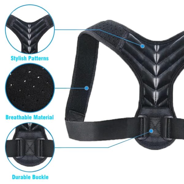 Posture Corrector for Women And Men - Adjustable Upper Back Posture Support And Shoulder Back Brace for Shoulder, Breathable And Comfortable - Image 2