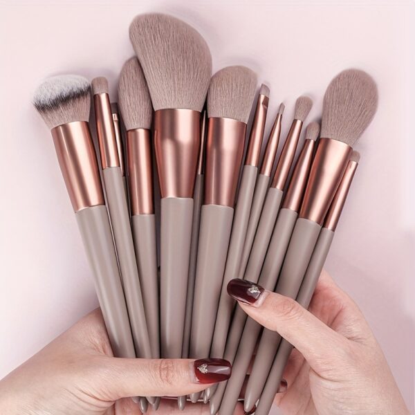 Pro Makeup Brush Set - Soft, Fluffy, Professional Nylon Bristles, ABS Plastic Rod, Unscented, for All Skin Types, Foundation, Powder, Eyeshadow, Kabuki, Blending Beauty Tool