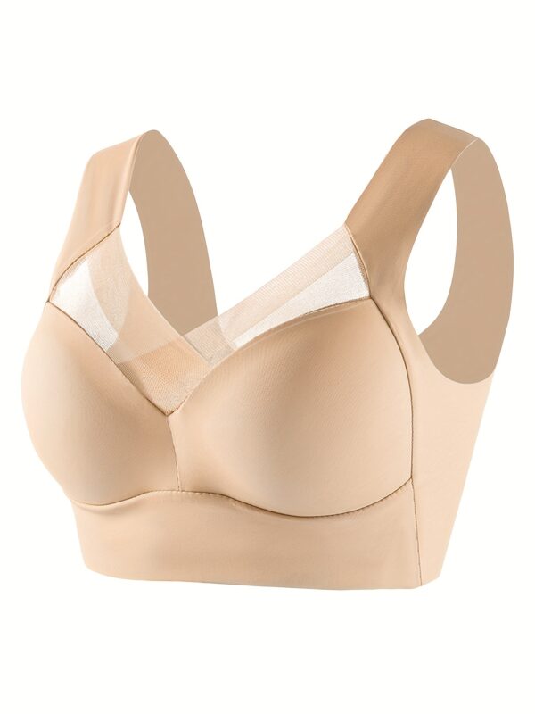 Women's Wireless Sports Bra with High Elasticity & Thin Molded Cups - No Underwire, Side Coverage, Push-Up Support for Yoga, Running, Gym - Soft Pink, Elegant Design, Machine Washable, Strapless Bra - Image 7