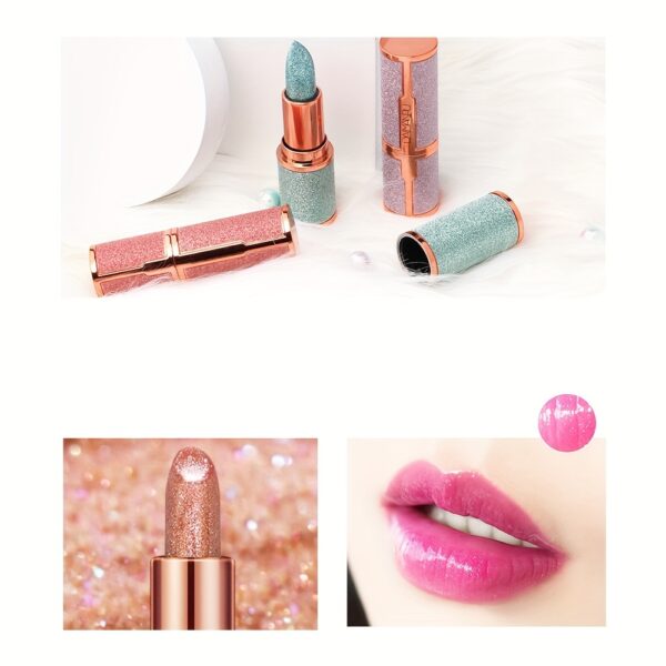 1pc Sparkly Lip Gloss, Glittering & Glossy Waterproof Lip Tint, Makes Your Lips Soft & Shiny, Makeup & Cosmetics For Music Festival - Image 8