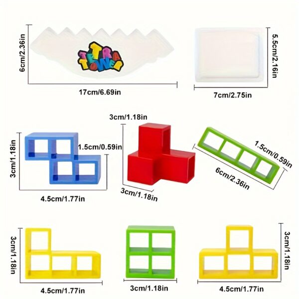 [Fun Balance Toys] Balance Tower Games, Stacking Fun Desktop Toys | Balancing Blocks, Entertaining Party Games | Balance Stacking Toys for Family Games, Gatherings, And Travel - Image 4
