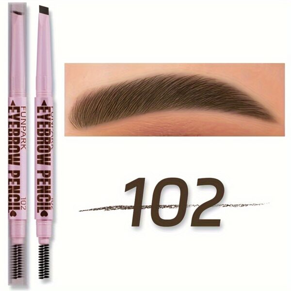 Extremely Fine Flat Core Double Heads Automatic Eyebrow Pencil Waterproof Long-lasting Easy Ware Eyebrow Pen with Eyebrow Powder Eyebrow Dye Dark Brown Light Brown Taupe Black Eyebrow Dye Eyebrow Cream Eyebrow Cream Eyeliner - Image 5