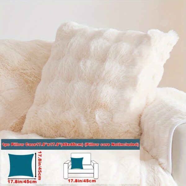 1pc Imitation Rabbit Plush Sofa Cover Winter Warm Thick Plush Soft Sofa Slipcover Pet Favorite Non-slip Protective Couch Cover Furniture Protector For Bedroom Office Living Room Home Decor - Image 11