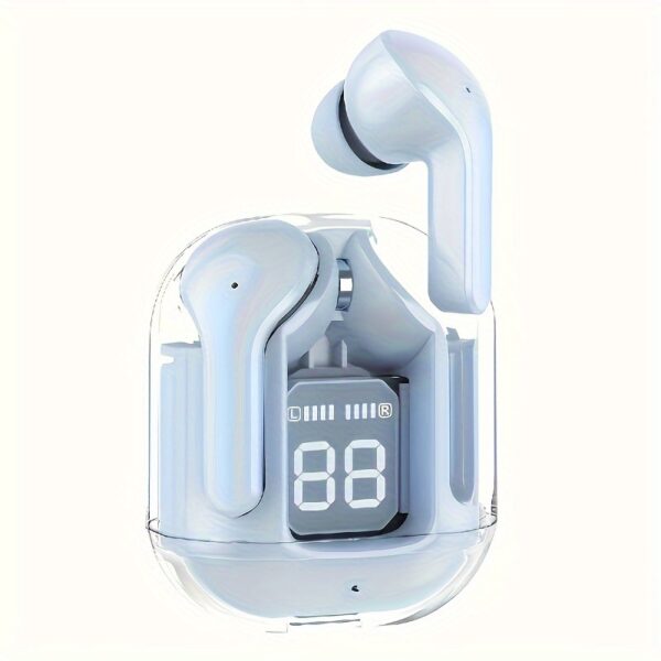 Transparent Wireless Earbuds Wireless 5.3 Headphones with ENC Noise Canceling Earphones, HiFi Dual Stereo Microphone Mini In-Ear Earbuds with Charging Case And LED Digital Display Sports Headset, Wireless Earbuds, Noise Canceling, HiFi, Sports Headset - Image 3