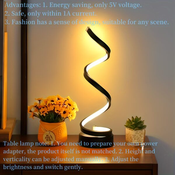 1pc The Original Spiral Lamp Is Suitable For Office, Bedroom, Living Room, Friends Give Gifts, USB Connection Is Easy To Use - Image 4