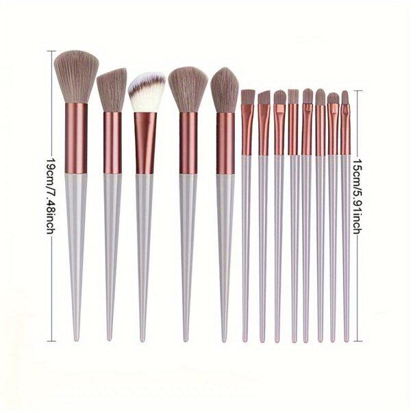 13 Pcs Soft Makeup Brush, For Foundation Blending, Eye Shadow Application, Kabuki Blending Beauty Tools - Image 2