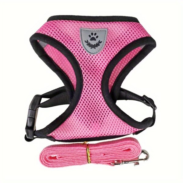 Dog Harnesses Leash, Mesh Cloth Pet Collars, Puppy Breathable Reflective Lead Dog Rope, Adjustable Pet Supplies - Image 9
