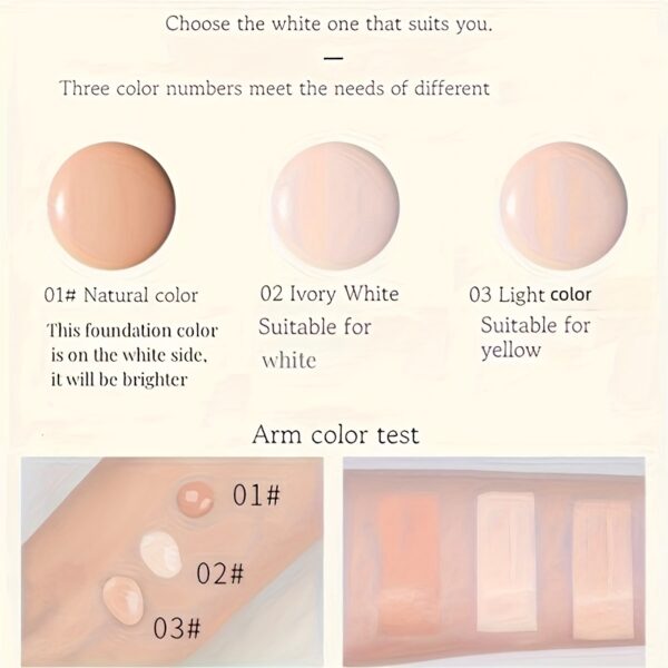 BB Cream Liquid Foundation - Super Wearing, Long-Lasting Flawless Finish, Moisturizing & Isolating, Medium Coverage, Matte Finish for All Skin Types - Ideal Holiday Gift for Women - Image 6