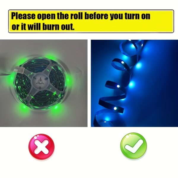 Wireless Infrared Remote Control RGB LED Strip Lights Flexible Ribbon Lamp Decor for Living Room Atmosphere Lighting Decoration String - Image 11