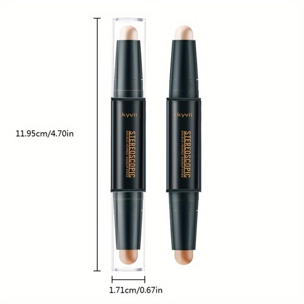 Contouring Stick Dual-Headed Concealer Highlighter Three-Dimensional Nose Shadow V-Face High Nose - Image 8