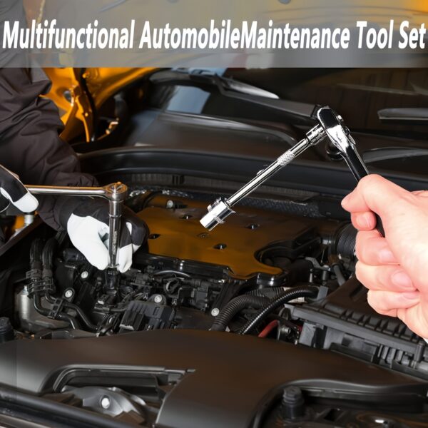 [Durable Torx Bit] Socket Wrench Set | 150pcs/46pcs | Chrome Vanadium Steel | Advanced Storage Case, No Assembly Required | Auto & Home Repair | Uncharged - Image 8