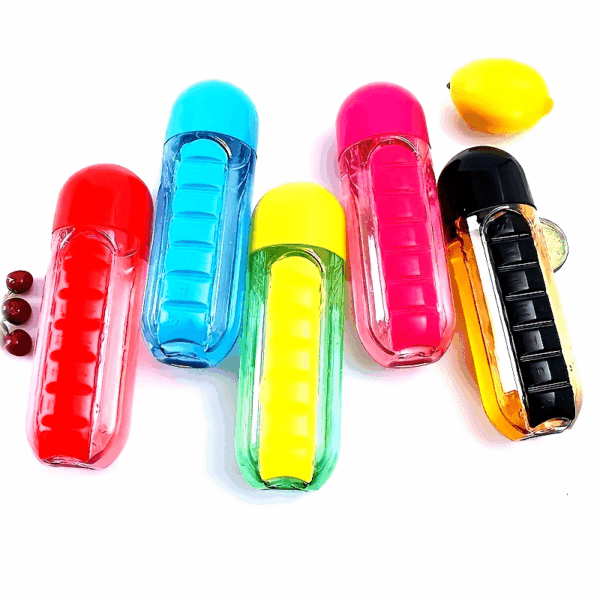 Creative Two-in-one Medicine Box Water Cup Seven-day Divided Outdoor Portable Water Bottle One-week Medicine Box Cup - Image 15