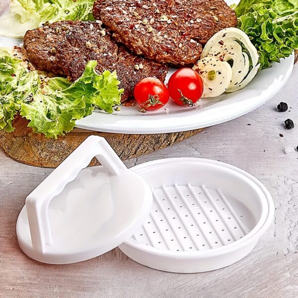 [1pc Non-Stick Burger Press] 1pc Burger Press, Patty Press, Cheeseburger Press, Creative Burger Press, Non-Stick Hamburger Press, Patty Maker Mold For Meat Beef Cheese Veggie, Burger Maker For Outdoor Picnic Grill Barbecue, Kitchen Tools, Kitchen Supplies - Image 3