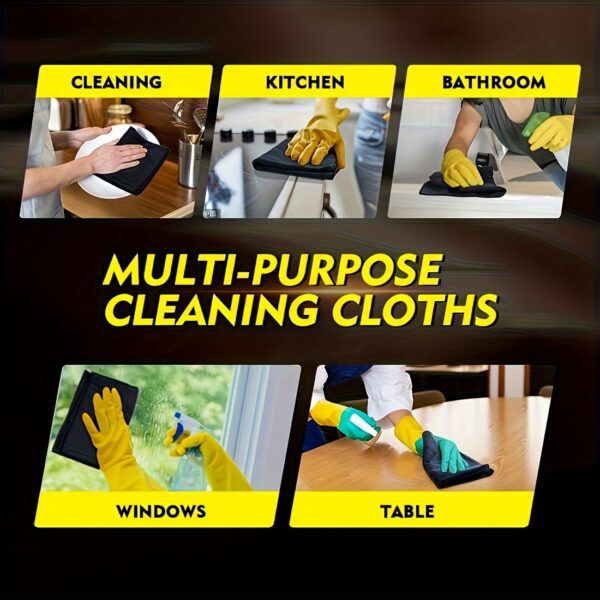 5/10/20/50pcs, Black Flat Cleaning Cloth Set Soft And Quick-Drying Absorbent - Image 11