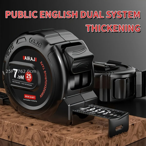 AIRAJ Digital Tape Measure 3/5/7.5M with Metric and British Dual System, Industrial Grade Plastic, High Accuracy 0.01, Durable and Rust-Proof, Wear-Resistant without Laser - Measuring Tool