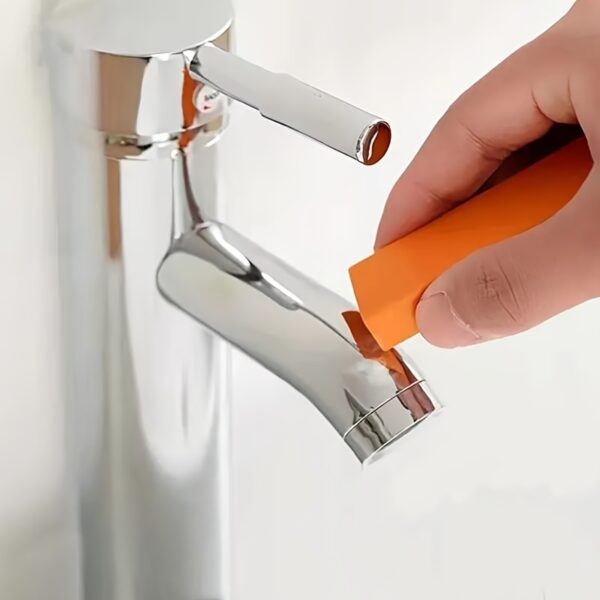 1, Magic Eraser, Stainless Steel Decontamination Artifact, Stainless Steel Faucet Scale Cleaning Eraser, Kitchen Cleaning Brush, Pot Cleaning Brush, Bathroom Mirror Wipe Eraser, Water Rust Toilet Safety Mirror Wipe Eraser, Cleaning Tool - Image 2