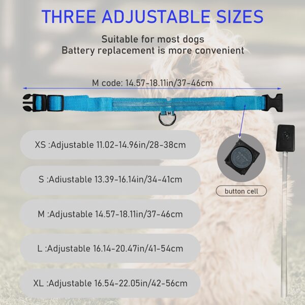 LED Glow-In-The-Dark Pet Collar for Small And Medium Dogs - Keep Your Pet Safe And Visible During Night Walks, Mild - Image 3
