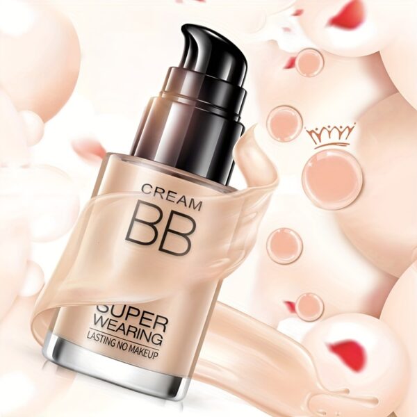 BB Cream Liquid Foundation - Super Wearing, Long-Lasting Flawless Finish, Moisturizing & Isolating, Medium Coverage, Matte Finish for All Skin Types - Ideal Holiday Gift for Women - Image 3