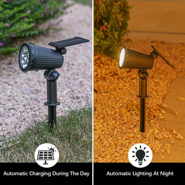 Shenzhi Tech Solar Spot Lights Outdoor, Adjustable Auto On/Off Flag Pole Lights, Landscape LED Lighting Ground Light for Garden Pool Tree Pond and Yard - Image 4