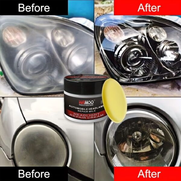 Car Headlight Restoration Kit - Crystal Plated Polish & Scratch Remover, Yellowing Prevention - Image 4
