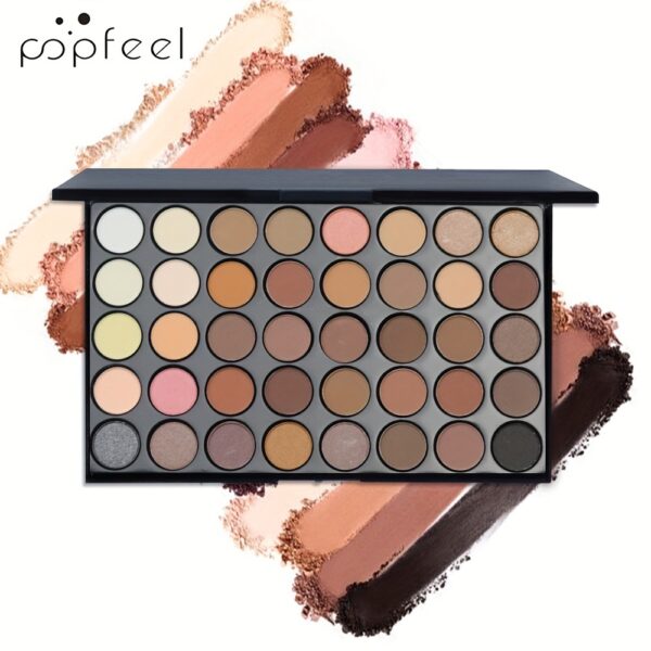40 Colors Eye Makeup Palette, Matte Shimmer Glitter Metallic Eyeshadow Palette - Image 2
