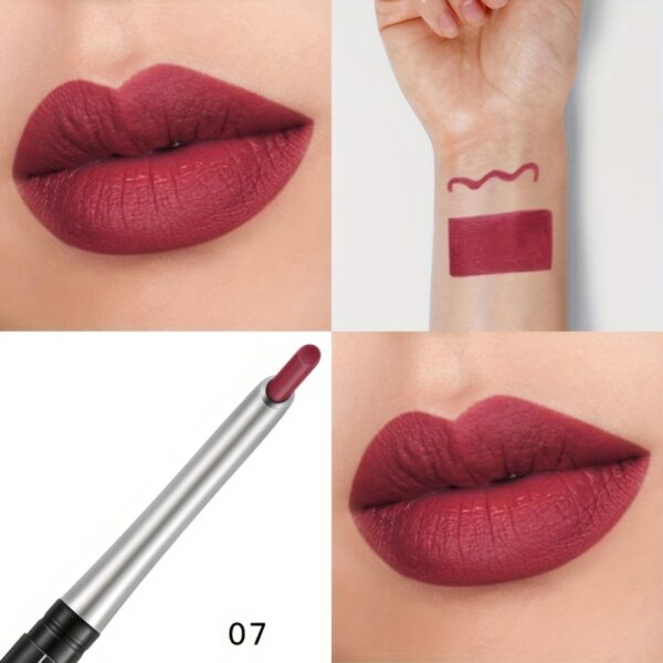 Waterproof Matte Lipliner Pencil Red Contour Tint Lipstick Long Lasting Non-stick Cup Moisturising Lips Makeup Cosmetic 12 Colors - Image 13