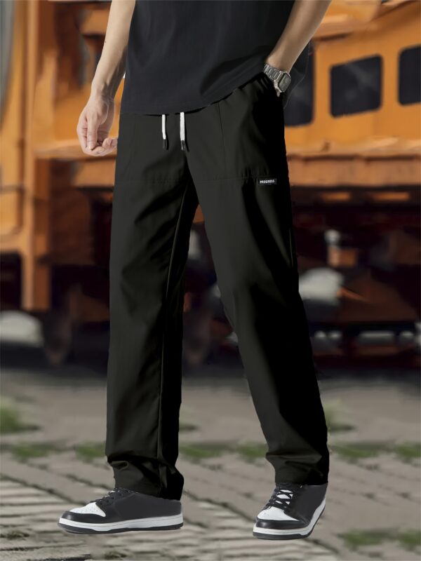 Mens Regular Fit Straight Leg Polyester Joggers - Soft, Breathable, and Comfortable Casual Sweatpants for Spring and Fall - Machine Washable and Easy Care - Image 10