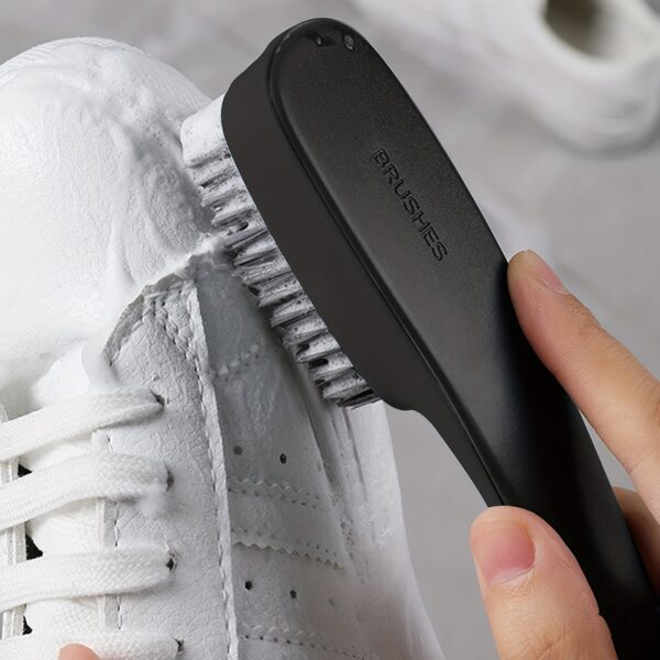 1PC Deluxe Shoe Cleaning Brush - Effective Plastic Clothes Scrubber with Gentle Bristles - Essential Household Cleaning Tool for Shoes, Suede, Nubuck, and Delicate Fabrics - Image 2