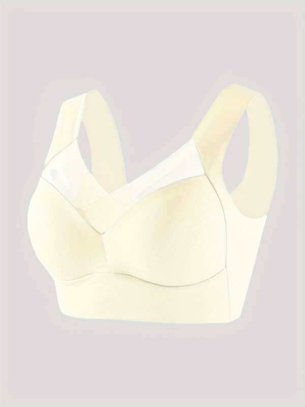Women's Wireless Sports Bra with High Elasticity & Thin Molded Cups - No Underwire, Side Coverage, Push-Up Support for Yoga, Running, Gym - Soft Pink, Elegant Design, Machine Washable, Strapless Bra - Image 6