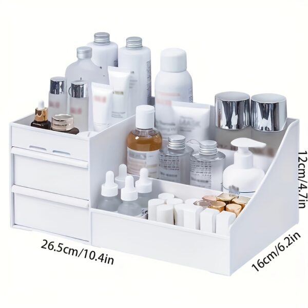 Makeup Organizer for Vanity Large Capacity Desk Storage with Drawers  Holder for Cosmetics, Skincare, Eyeshadow, Lotions, Lipstick, Nail Polish and Jewelry in Bathroom Bedroom Countertop - Image 6