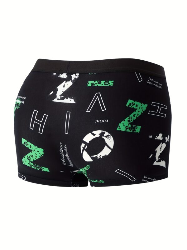 4pcs Flower Pattern Men's Underwear Boxers, Casual Boxer Briefs Shorts, Breathable Comfy Stretchy Boxer Sports Shorts - Image 9